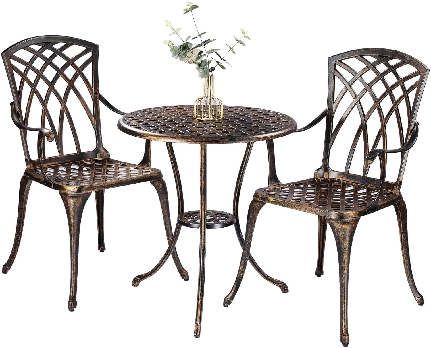 Outdoor Furniture Table - Ensemble bistro d'extérieur 3 pièces en