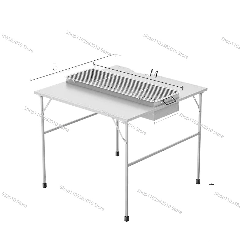 Outdoor Furniture Diy - Table pliante d'extérieur épaissie, portable, pour