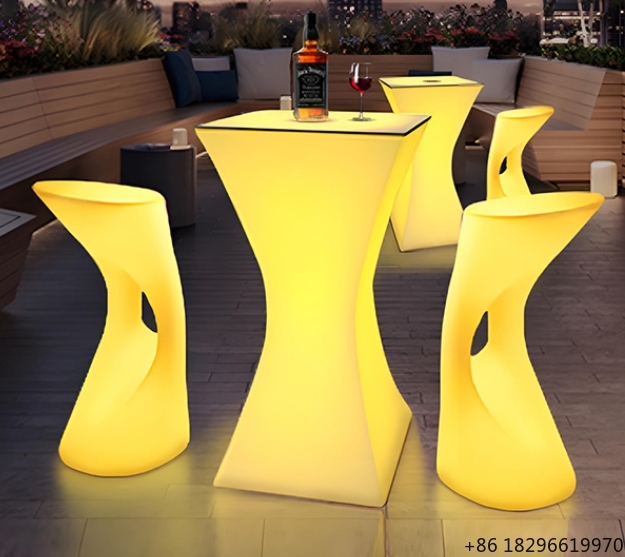 Outdoor Furniture Europe - Table de bar portable à LED