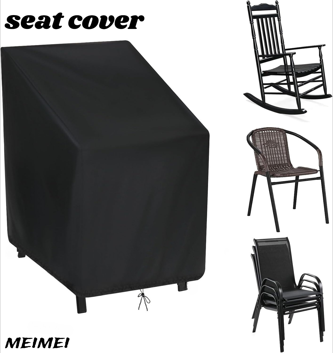 Outdoor Furniture Quality - Housse anti-poussière pour chaise empilée, sac