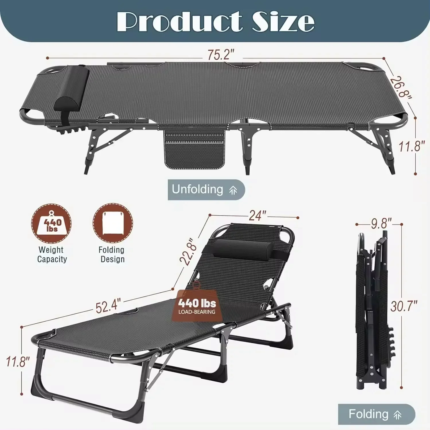 Lit pliant portable 20262024 e - Outdoor Furniture For Sale avis et prix