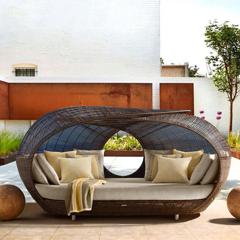 Lit de repos demi-rond en roti - Outdoor Furniture For Sale avis et prix