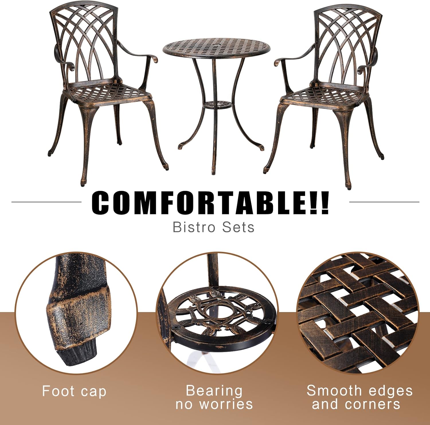 Ensemble bistro d'extérieur 3  - Outdoor Furniture Table avis et prix