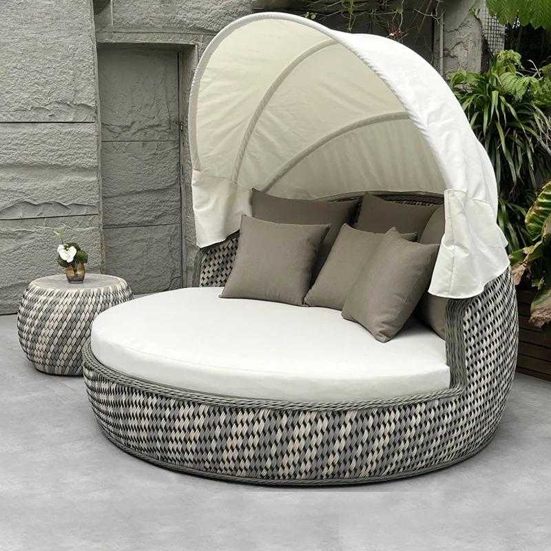 Lit de repos rond anti-UV et a - Outdoor Daybed Furniture avis et prix
