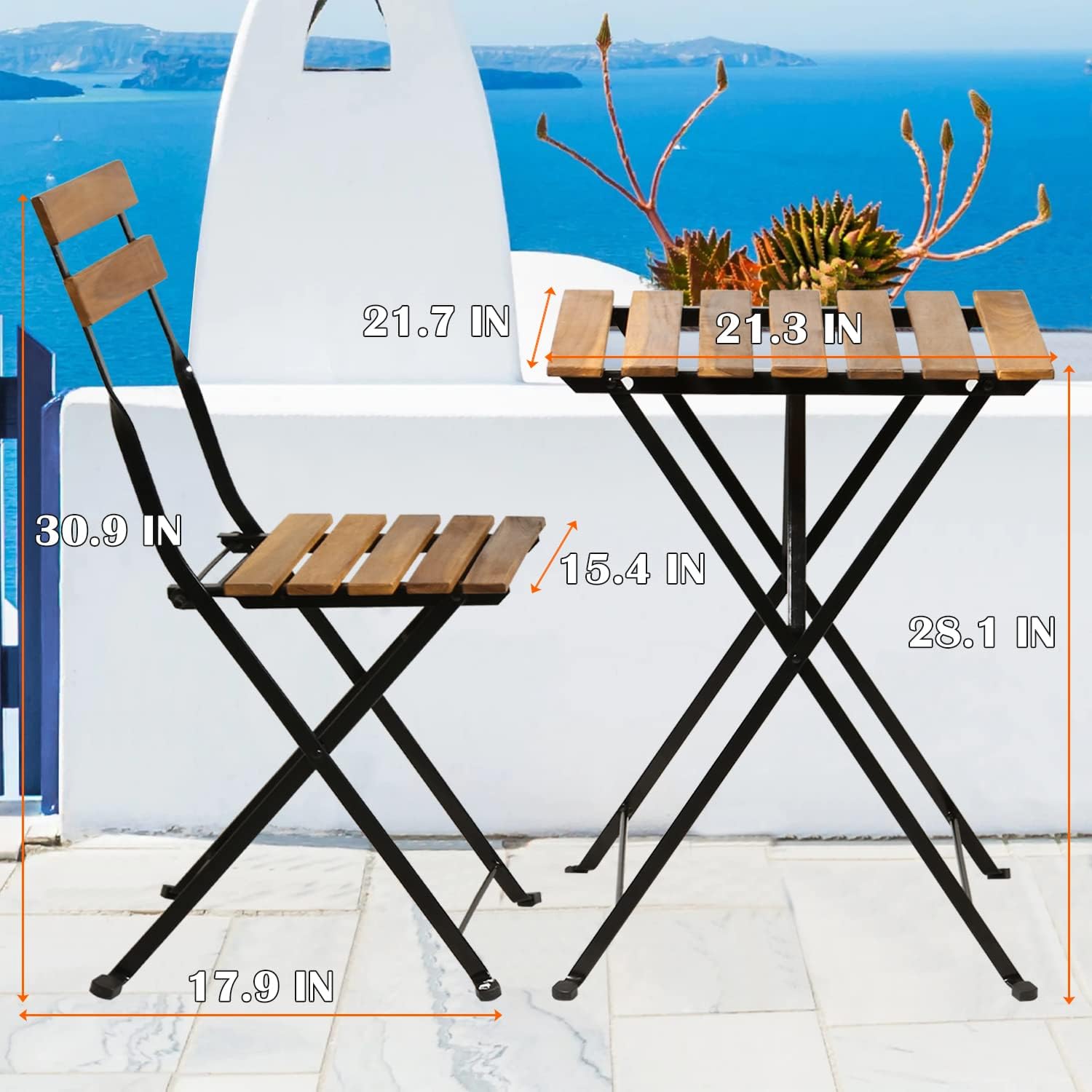 Ensemble bistrot de patio plia - Outdoor Furniture Table avis et prix