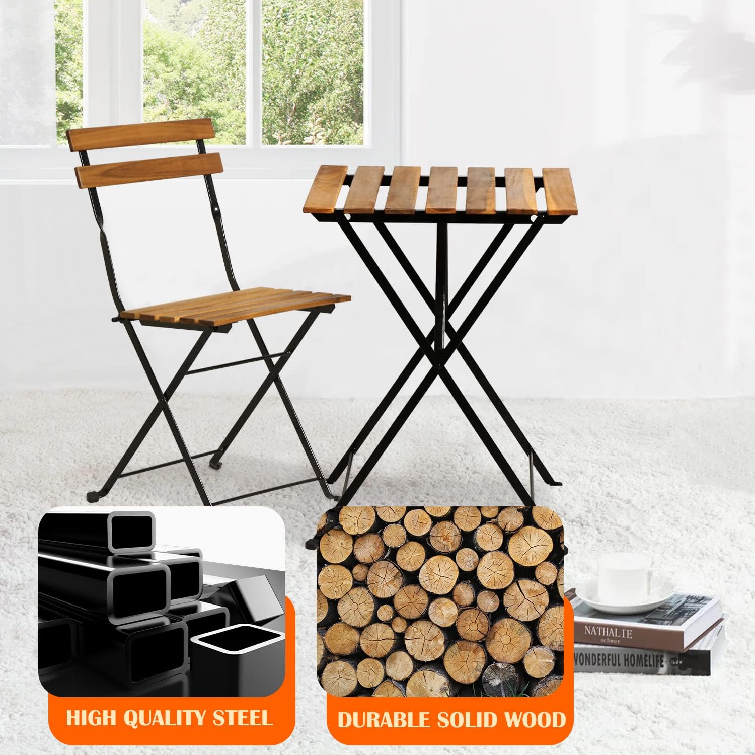 Ensemble bistrot de patio plia - Outdoor Furniture Table avis et prix