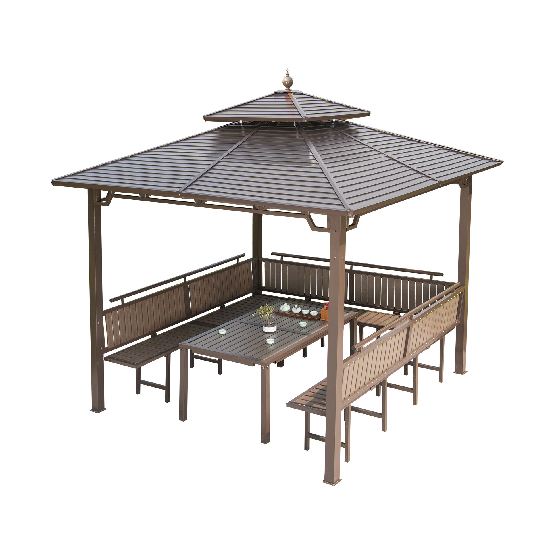 Gazebo de jardin en acier galv - Outdoor Furniture Cost avis et prix