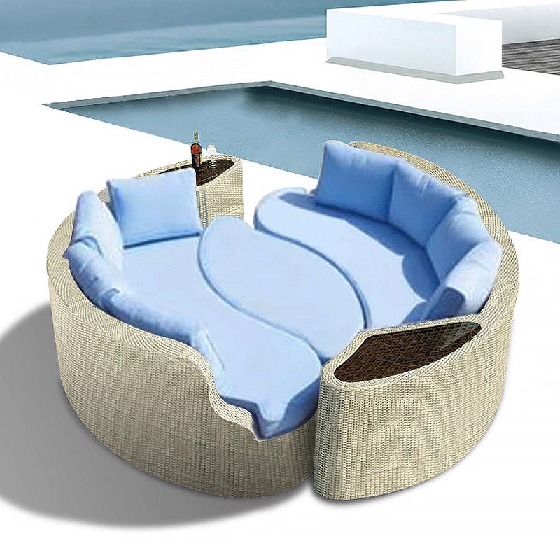 Canapé rond en rotin, canapé p - Outdoor Furniture Exhibition avis et prix